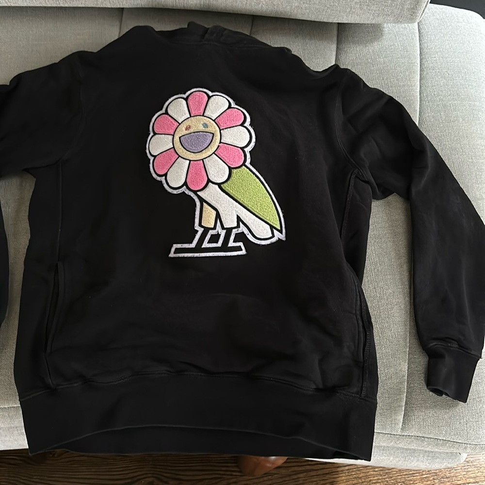 OVO x Takashi Murakami Black hoodie